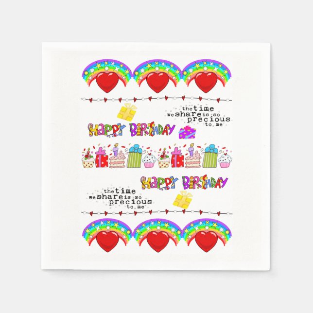 Heureuse Sainte-Valentin de serviettes en papier J (Devant)