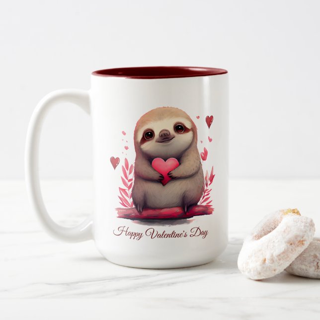 Heureuse Sainte-Valentin Mug (Avec donut)
