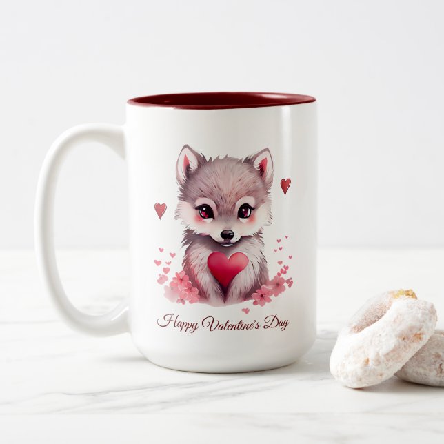 Heureuse Sainte-Valentin Mug (Avec donut)