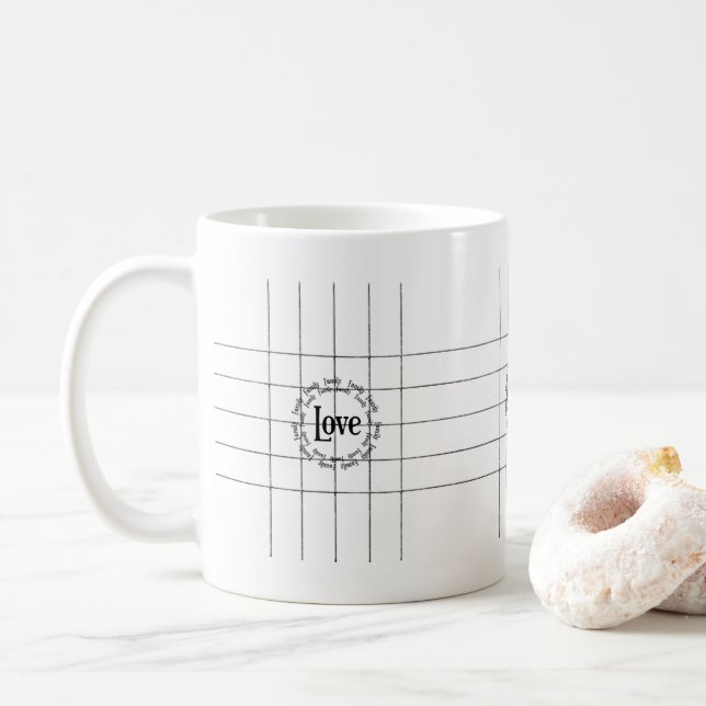 Heureuse Sainte-Valentin Mugs Love Family (Avec donut)