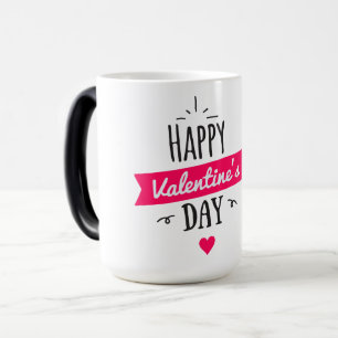 Heureuse Sainte-Valentin noir & blanc Mugs