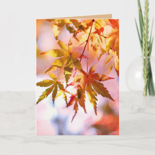 HEUREUSEMENT AUTOMNE TOMBER CARTES DE SALUT