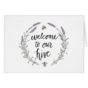 Heureux à la maison d'abeille exprime l'accueil