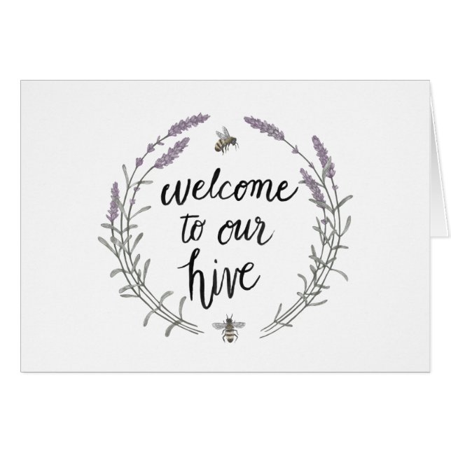Heureux à la maison d'abeille exprime l'accueil (Devant horizontal)