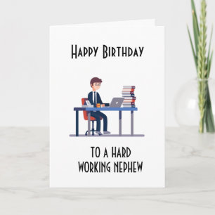 HEUREUX ANNIVERSAIRE à une CARTE "NEPHEW" qui trav