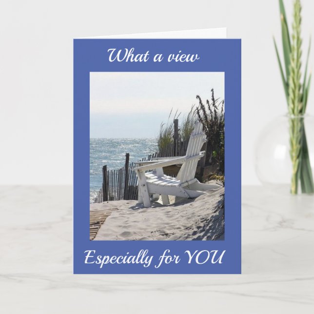 ***HEUREUX ANNIVERSAIRE** CARTE DE STYLE DE PLAGE (Devant)