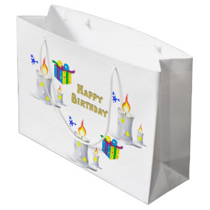 Heureux Anniversaire Sac cadeau bougie