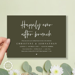 Heureux après le brunch, postez faire-part de mari