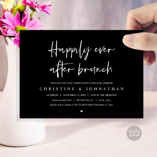 Heureux après le brunch, postez faire-part de mari