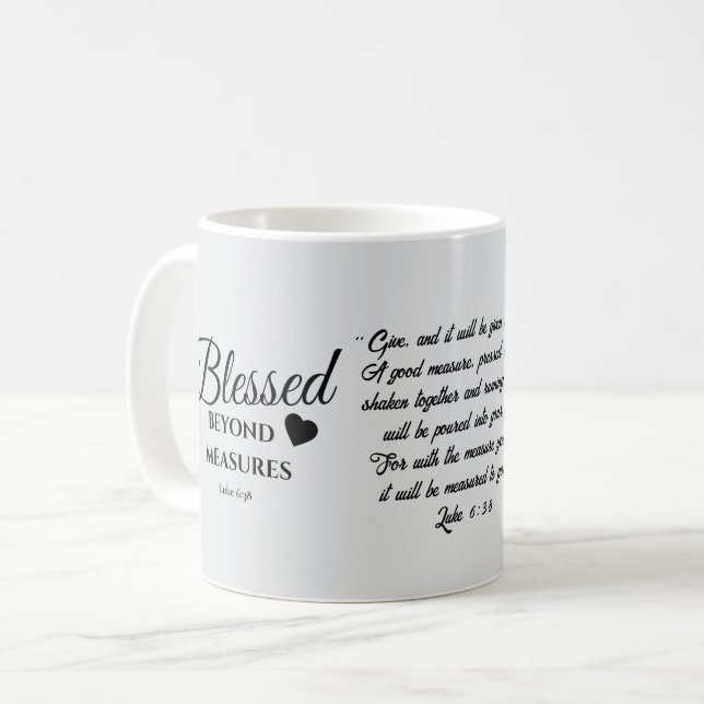 Heureux au-delà des mesures Mug (Devant gauche)