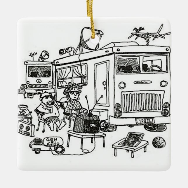 **HEUREUX CAMPER*** ORNEMENT DE NOËL (Devant)
