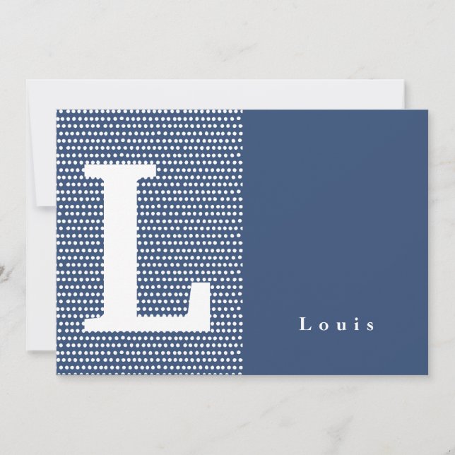 HEUREUX | Carte faire-part de naissance à points b (Devant)