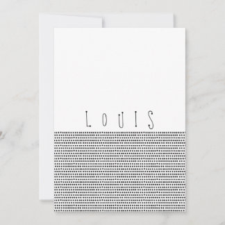 HEUREUX | Carte faire-part de naissance à points n