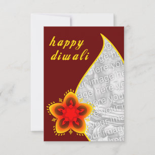 heureux carte photo diwali : fenêtre claire