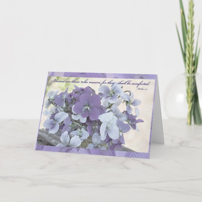 Heureux ceux qui pleurent leur carte de compassion (Devant)