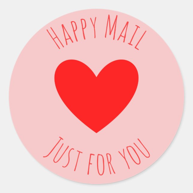 HEUREUX COURRIER JUSTE POUR VOUS STICKER ROND CLAS (Devant)