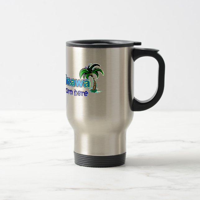 Heureux dans l'Okinawa - j'étais né ici - tasse de (Droit)