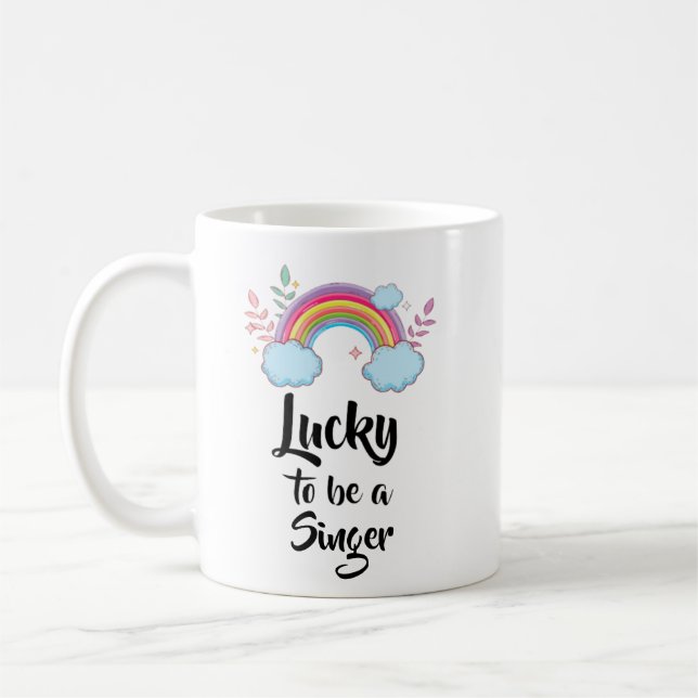 Heureux D'Être Un Chanteur Mug (Gauche)