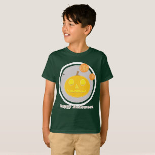heureux enfants en t-shirt halloween