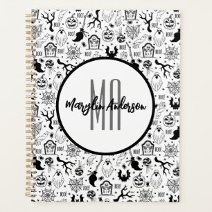 HEUREUX HALLOWEEN ÉFFRAYANT MONOGRAMME PERSONNALIS