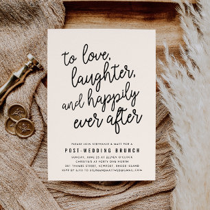Heureux Jamais après Mariage Brunch Invitation