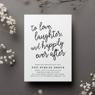Heureux Jamais après Mariage Brunch Invitation