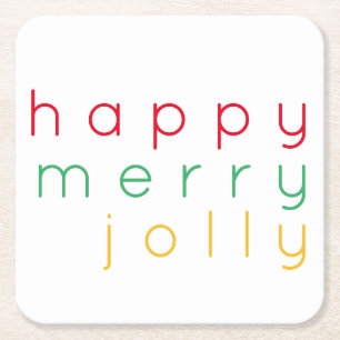 HEUREUX JEUY JOLLY Dessous de verre papier Carré