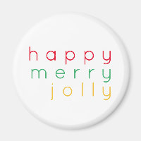 HEUREUX JOIE JOLLY Rond Magnet