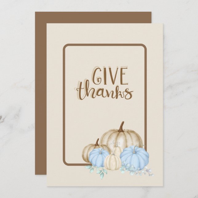 Heureux merci de donner faire-part (Devant / Derrière)