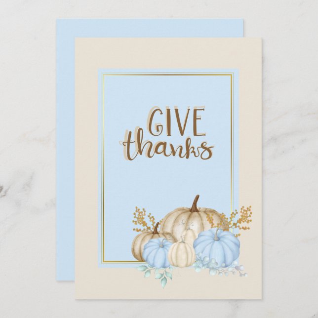 Heureux merci de donner faire-part (Devant / Derrière)