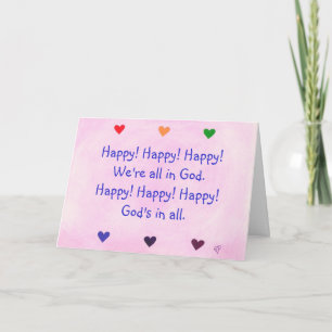 Heureux ! Nous sommes tous en Dieu, cartes de voeu