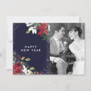 heureux nouvel an marine rouge blanc carte photo f