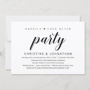 Heureux Pour Toujours, Invitation De Fête D'élopem