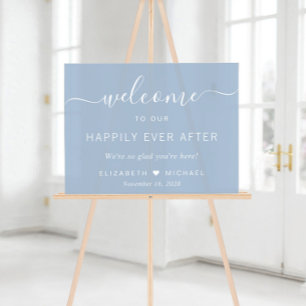 Heureux Pour Toujours Poussiéreux Bleu Mariage Bie