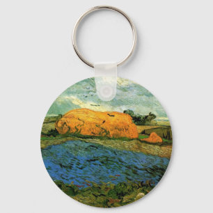 Heuschober bei regnerischem Himmel von Vincent van Schlüsselanhänger
