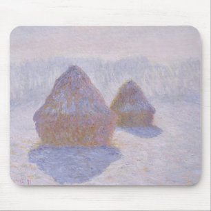 Heuschober-Effekt Claude Monets des Schnees und Mousepad