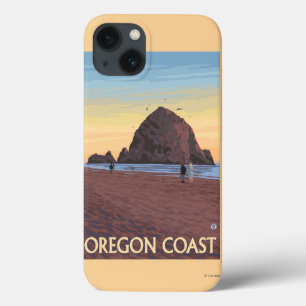 Heuschober-Felsen-Vintages Reise-Plakat iPhone 13 Hülle