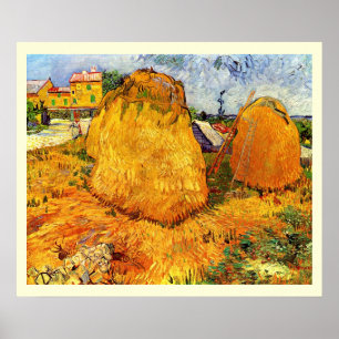 Heuschober in der Provence von Vincent van Gogh Poster
