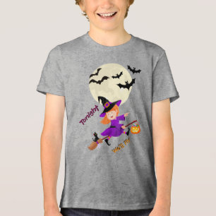 Heute Abend fliegen wir Niedlichen Hexenzelt Flyin Tri-Blend Shirt