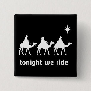 Heute Abend reiten wir Weihnachten Christlicher Gl Button