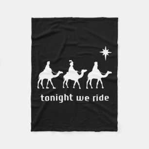 Heute Abend reiten wir Weihnachtsmänner mit Kamelr Fleecedecke