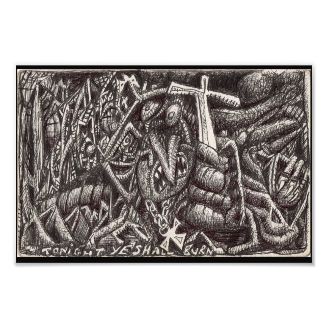 "Heute Abend sollt ihr brennen!" Fotodruck (Vorne)