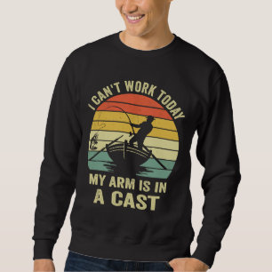 Heute arbeite ich in einem gekochten Fisch. Sweatshirt
