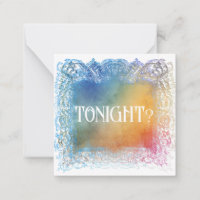 *~* HEUTE? Beziehung AP62 flache Note Card