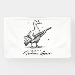 Heute bin ich ein ernster Gänsehiebhaber, der mit Banner