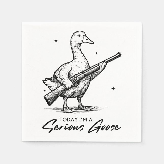 Heute bin ich ein ernster Gänsehiebhaber, der mit  Serviette (Vorderseite)
