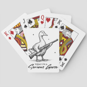 Heute bin ich ein ernster Gänsehiebhaber, der mit  Spielkarten
