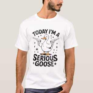 Heute bin ich ein ernster Gänsehiebhaber, der mit T-Shirt