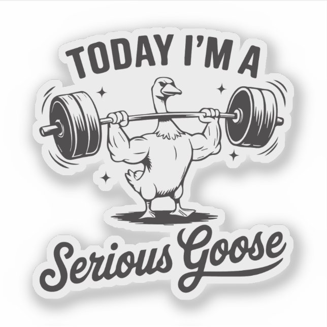 Heute bin ich eine ernsthafte Gans  Aufkleber (Vorderseite)