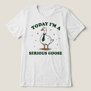Heute bin ich eine ernsthafte Gans lustige Krawatt Tri-Blend Shirt